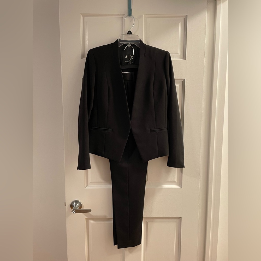 Black Armani Exchange Pant Suit